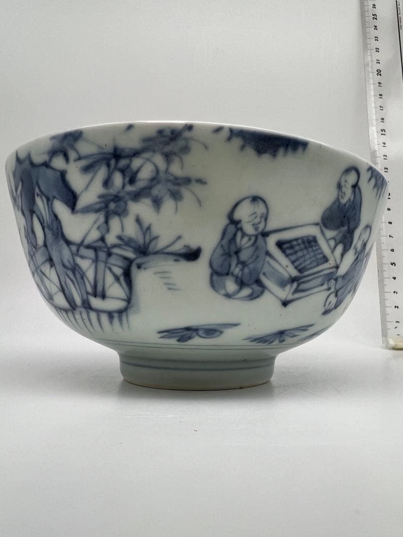 中国明朝染付お茶碗　骨董 古美術品　コレクション唐物　江戸　青磁　アンティーク