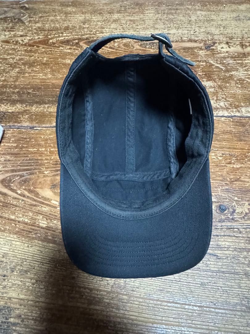 Supreme ブラック ロゴキャップ フリーサイズ　調整付