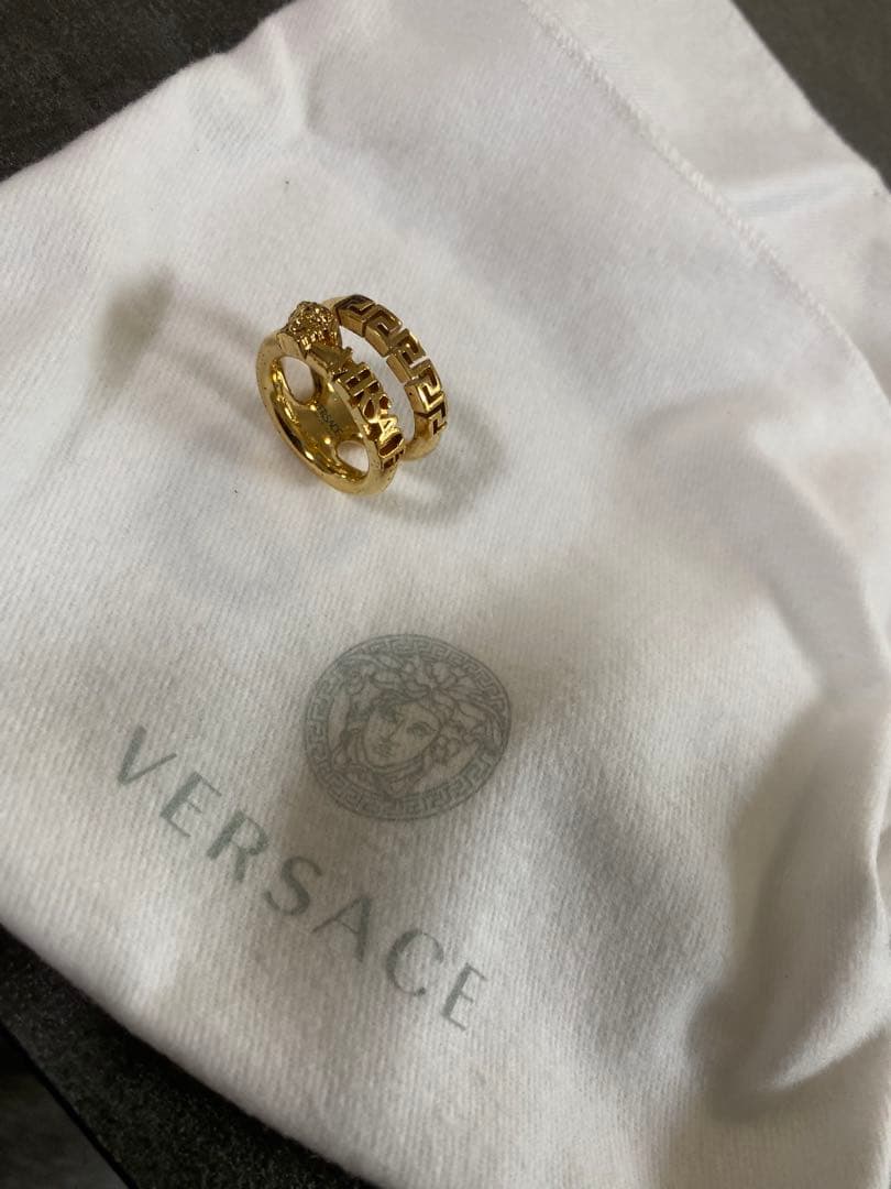 versace ダブルリング ゴールド