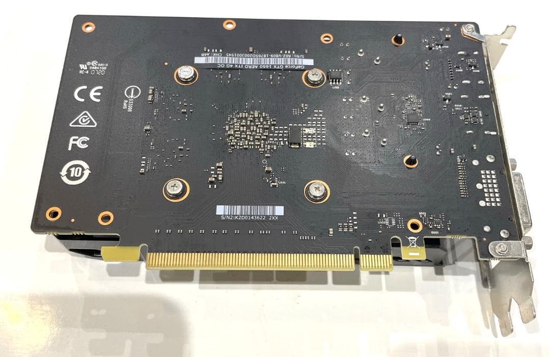 グラフィックボード・グラボ・ビデオカード GeForce GTX1650 AERO ITX 4GB OC