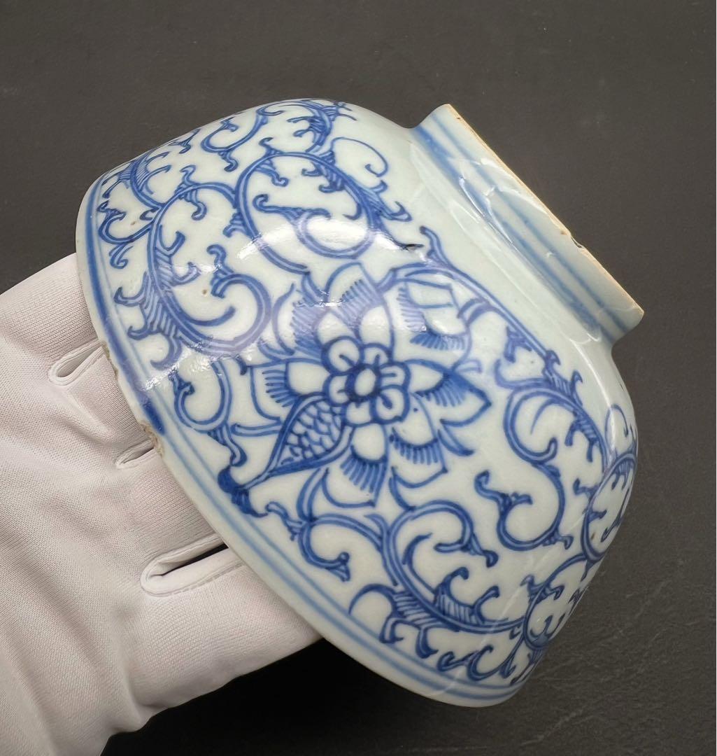 中国美術 古玩骨董品 清時　青華 染付 碗 磁器