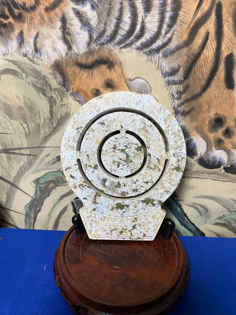 中國古美術石製の彫刻置物