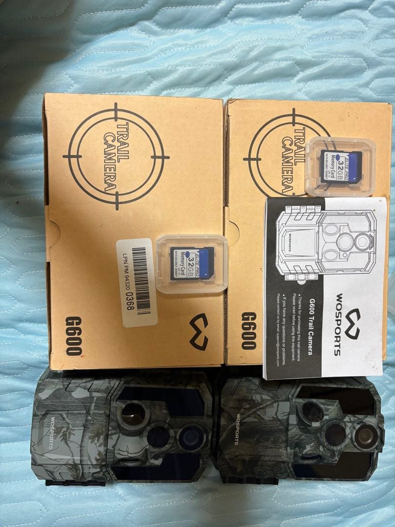 WOSPORTS G600 トレイルカメラ2台