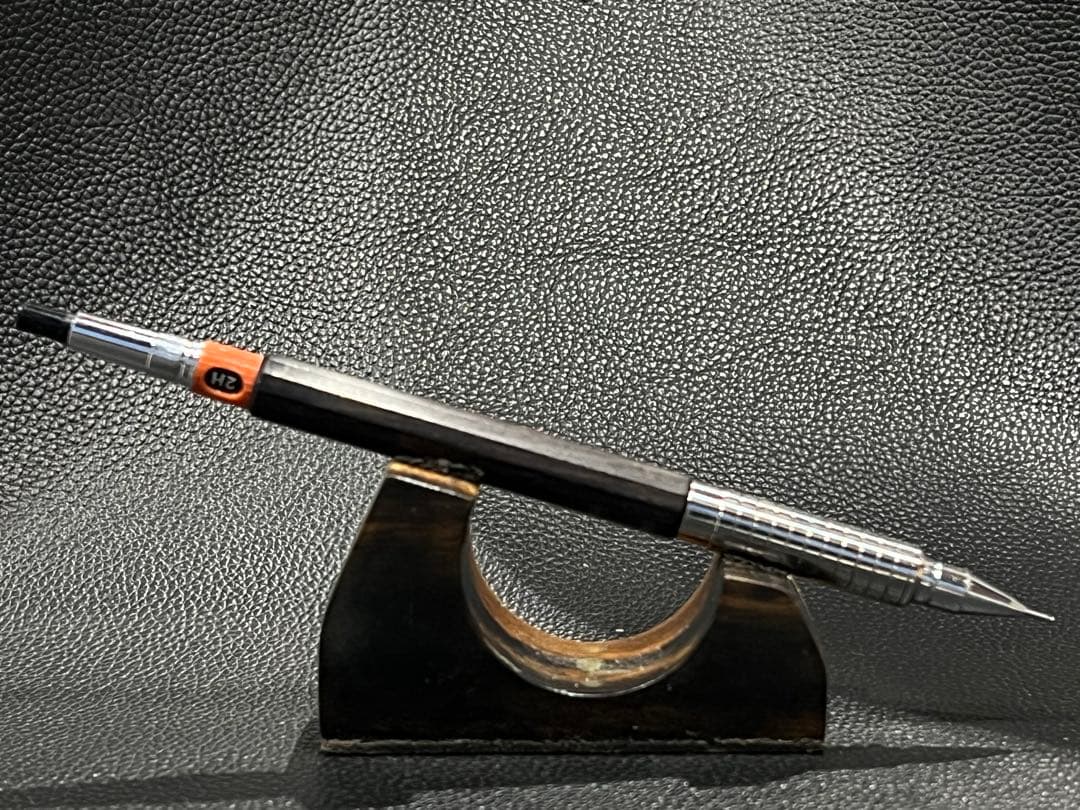 海　pmg用木軸　黒檀12角軸　ステンレスグリップ+2