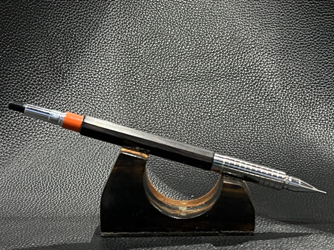 海　pmg用木軸　黒檀12角軸　ステンレスグリップ+2