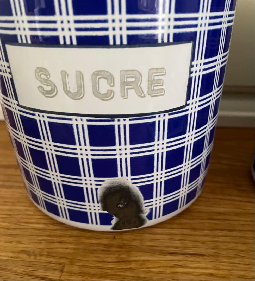 フランス アンティーク BB社 ホーローキャニスター 5個セット