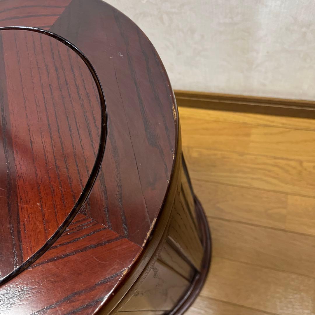 木製 丸型　箪笥　スツール アンティーク 花台 盆栽台 椅子 スツール