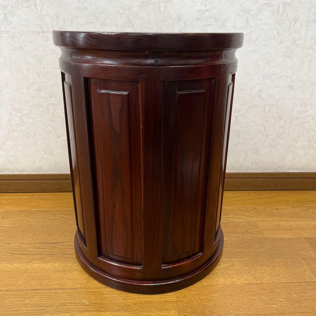 木製 丸型　箪笥　スツール アンティーク 花台 盆栽台 椅子 スツール