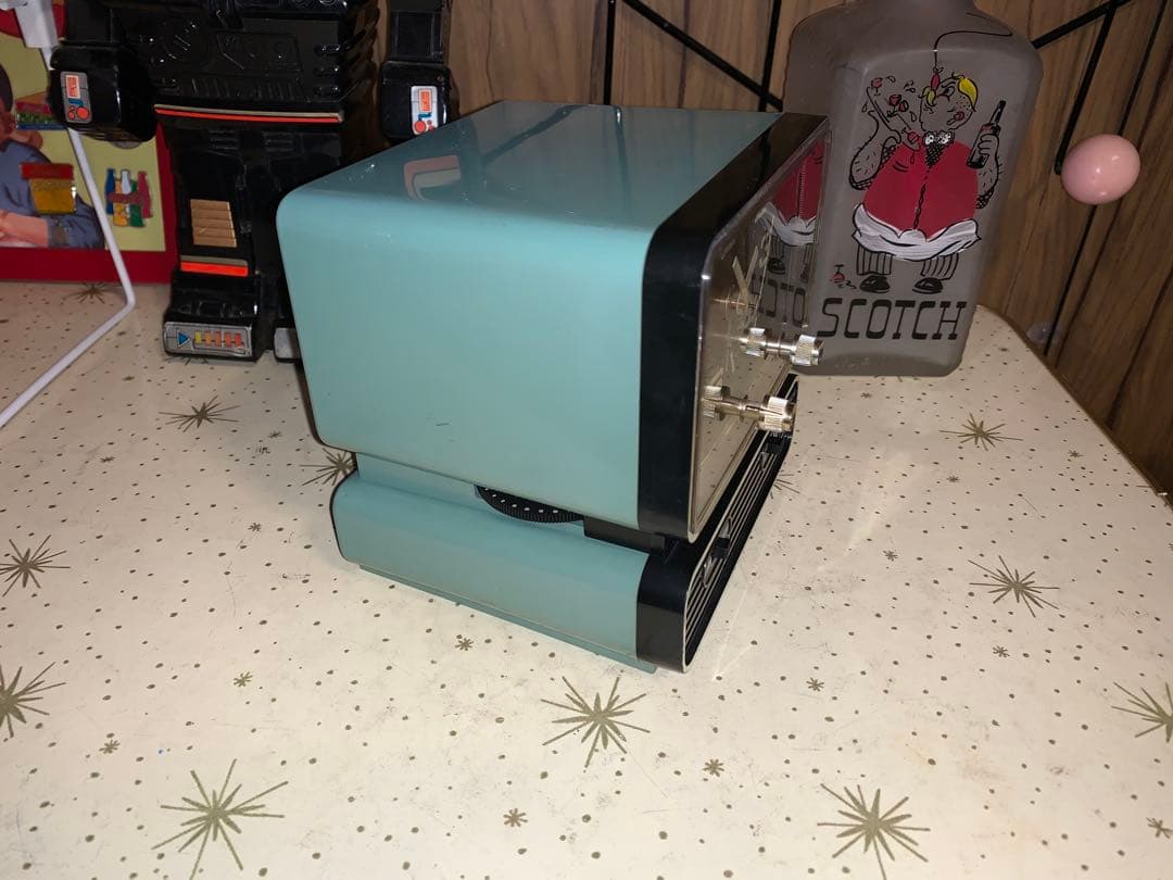 昭和レトロ　ビンテージ　動作品　シチズン ラジオ付　目覚し時計　スペースエイジ