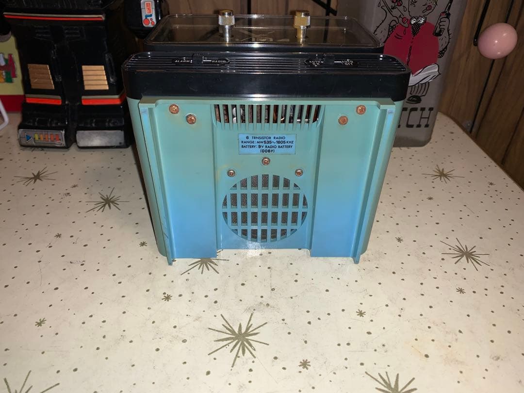 昭和レトロ　ビンテージ　動作品　シチズン ラジオ付　目覚し時計　スペースエイジ