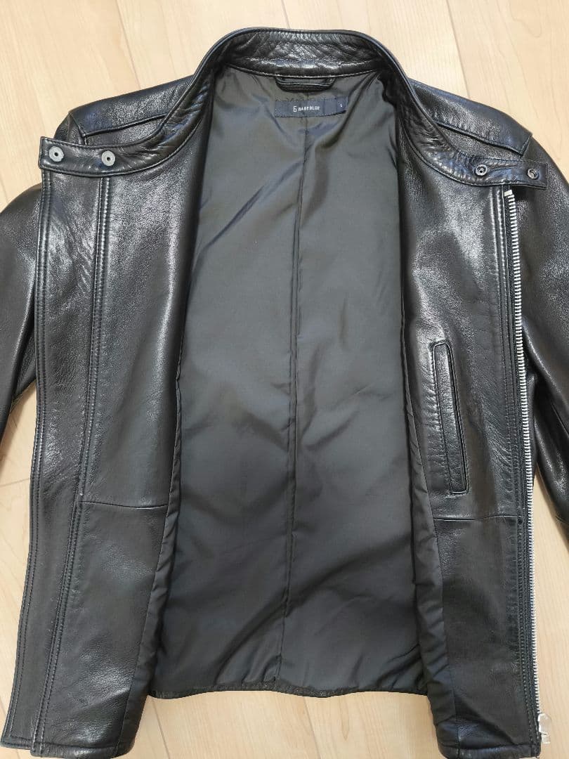 RAGEBLUE ラムレザー シングル ライダースジャケット