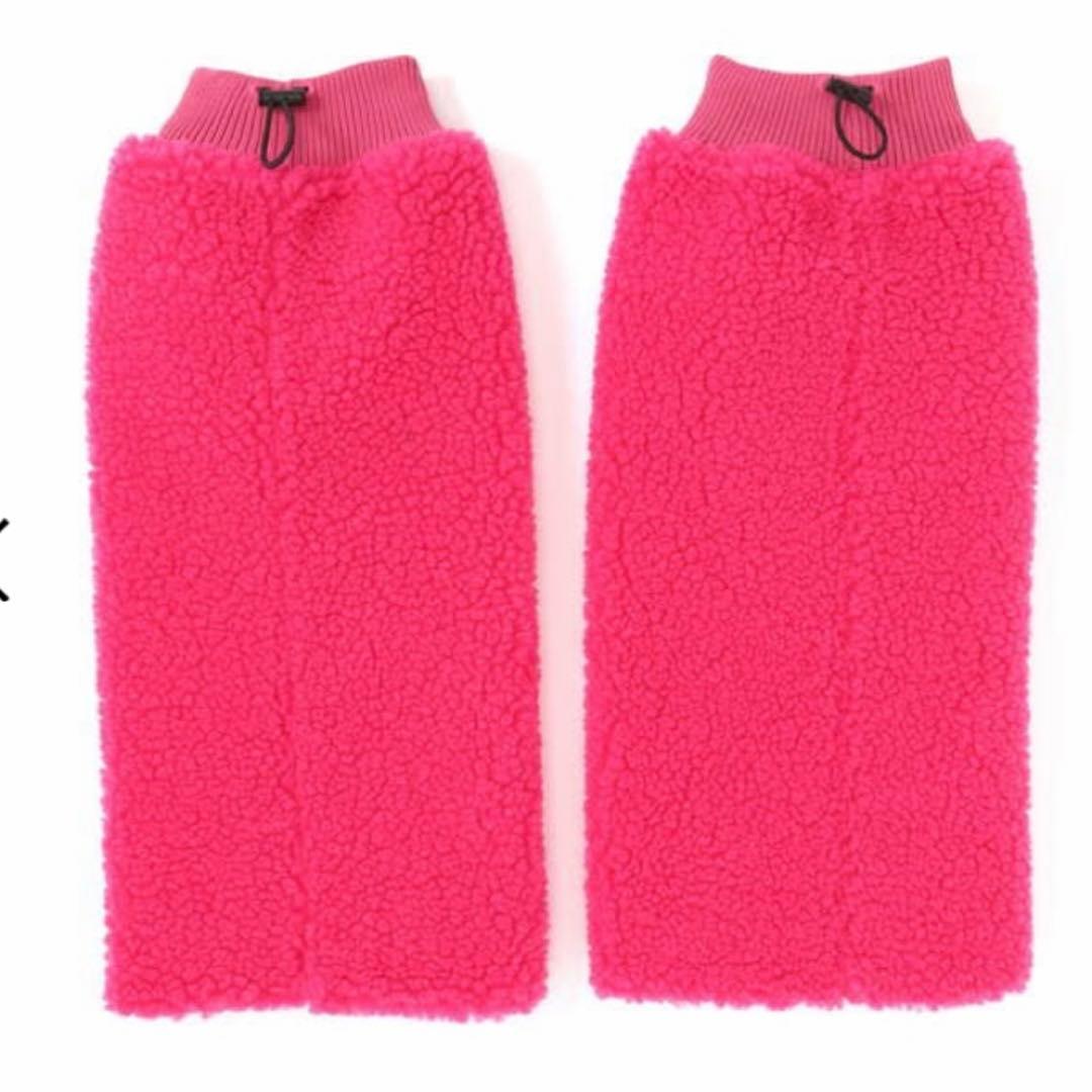 パーリーゲイツ ボアフリース レッグウォーマー　ネイビー