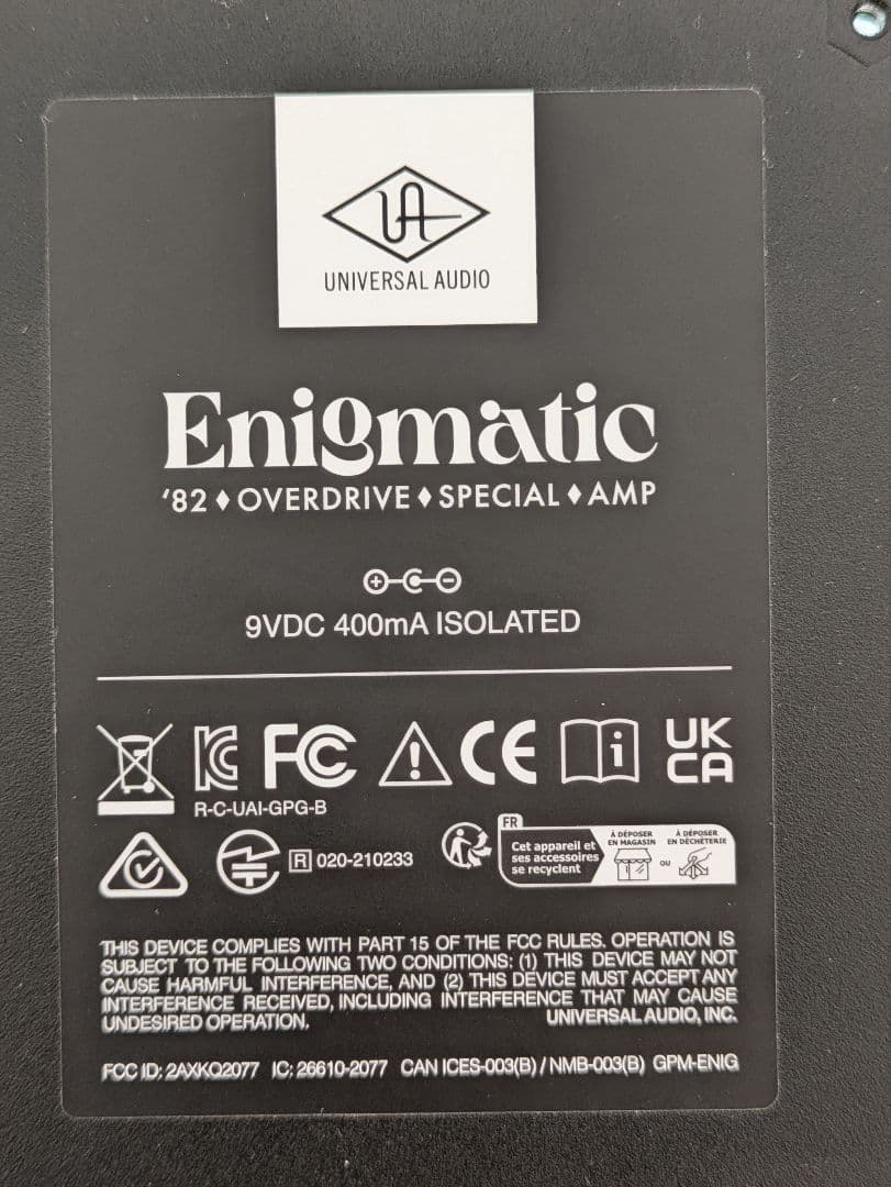 ギター UAFX Enigmatic 82 Overdrive Special Amp