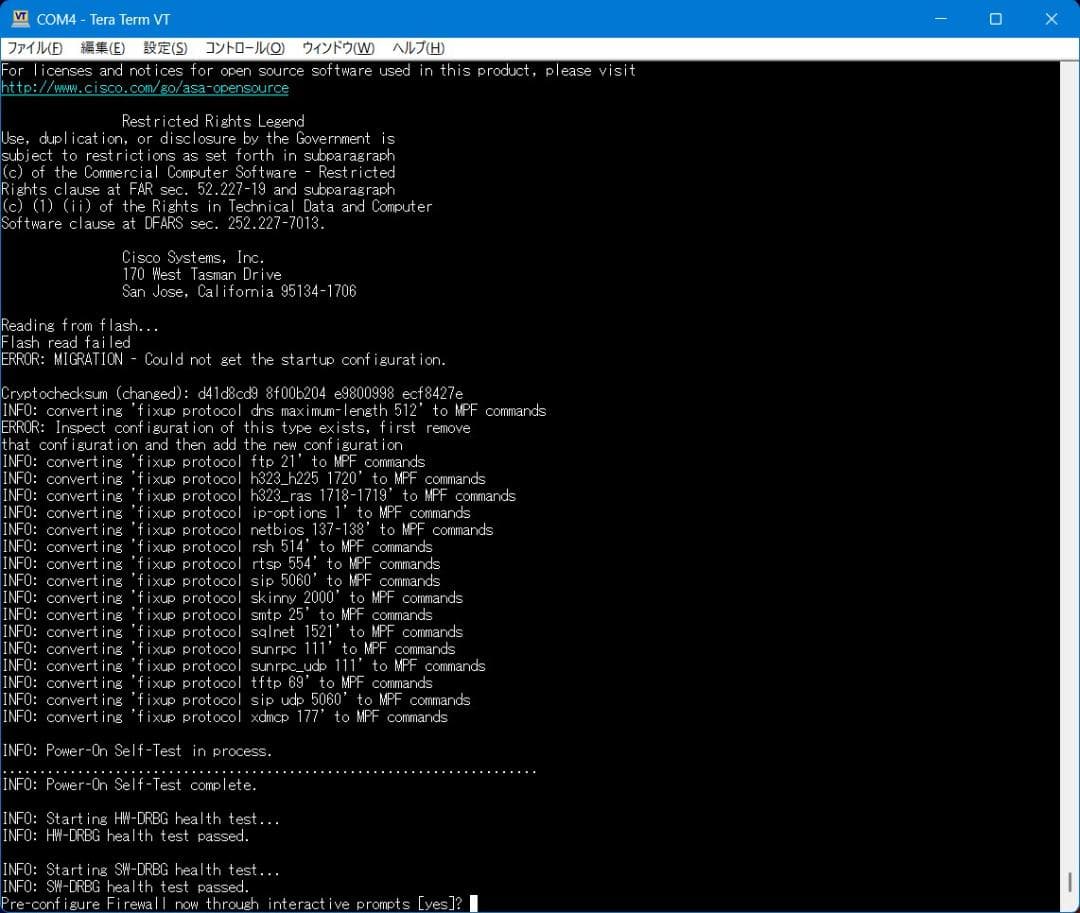 CISCO ASA 5506-X with FirePOWER ファイアウォール