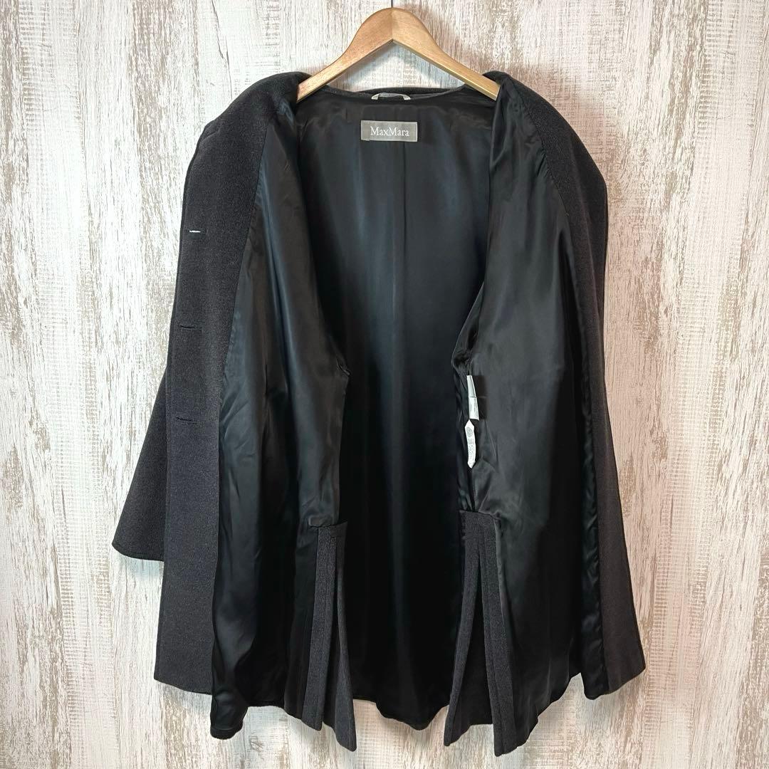 極美品 MaxMara 銀タグ ヴァージンウール ボリューム チェスターコート