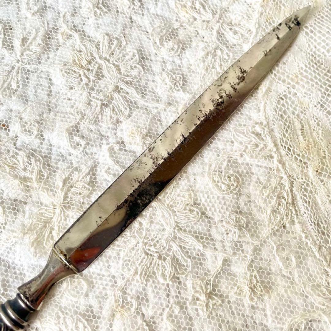 すずらんレリーフレターオープナー&シューボタンフック 2点　フランスアンティーク