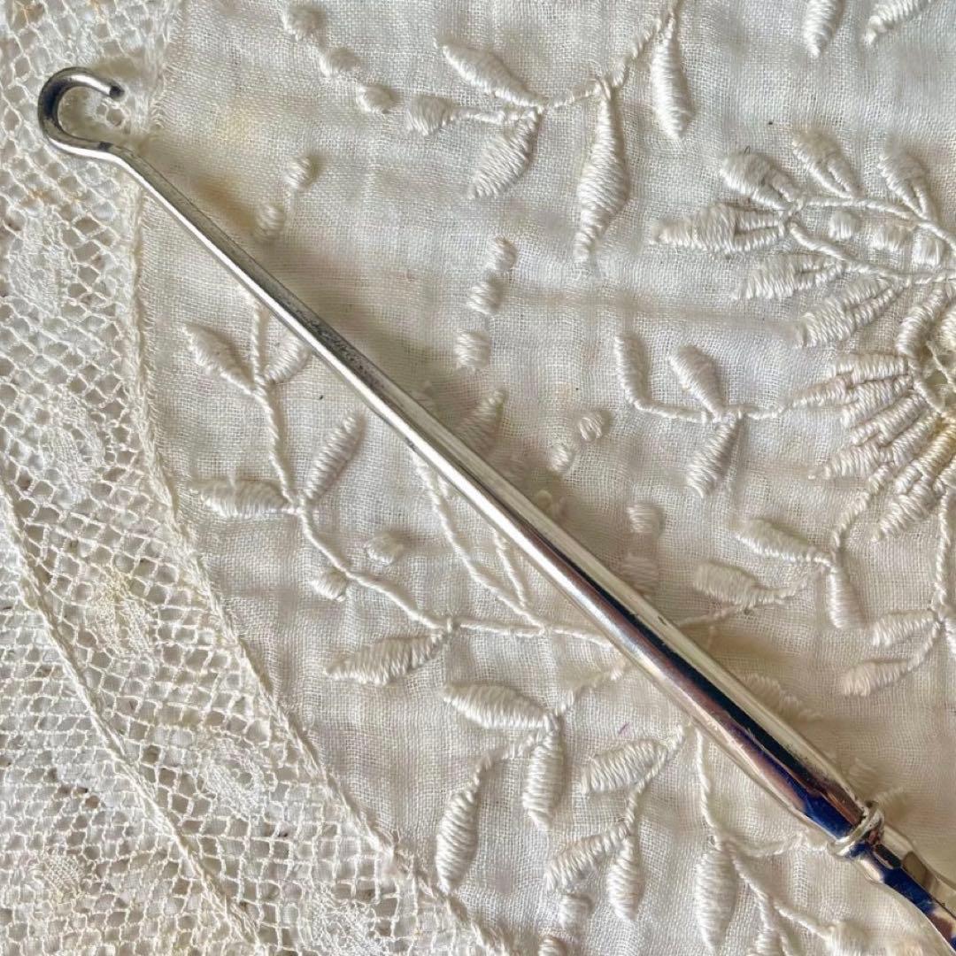 すずらんレリーフレターオープナー&シューボタンフック 2点　フランスアンティーク