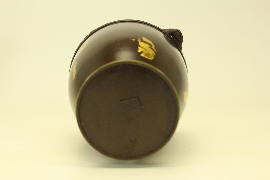 青銅宣徳 壷 共箱 未使用 美品(ZE427)