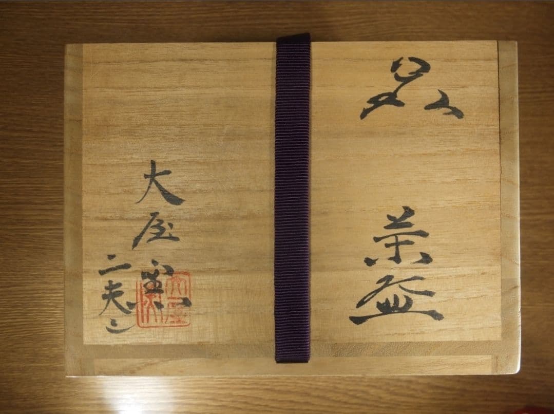 真作保証 中村二夫 自作 大徳寺 細合喝堂 極箱 庵乃友 大屋窯 萩焼 福島県