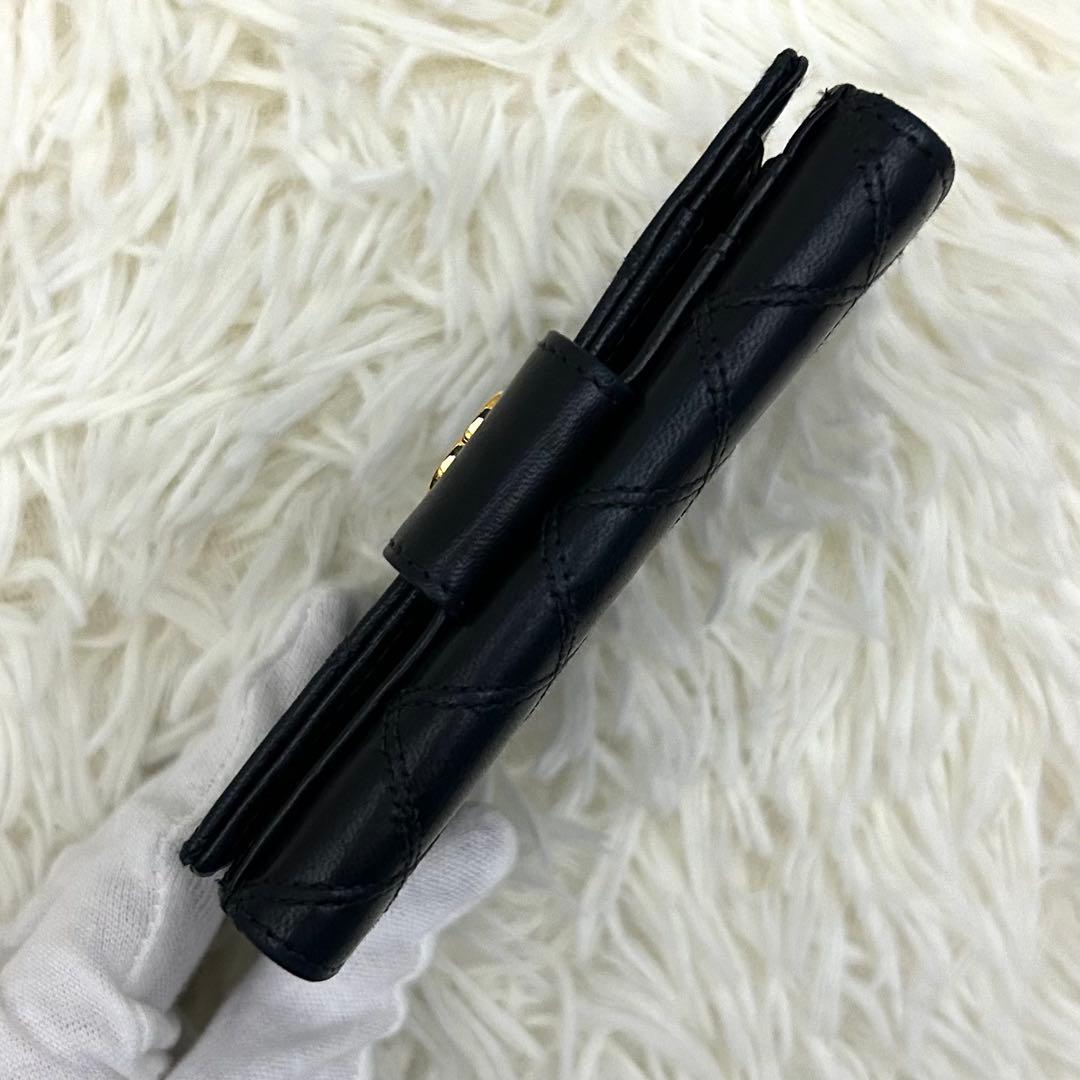 【美品】CHANEL シャネル ココマーク ビコローレ 二つ折り財布 ブラック