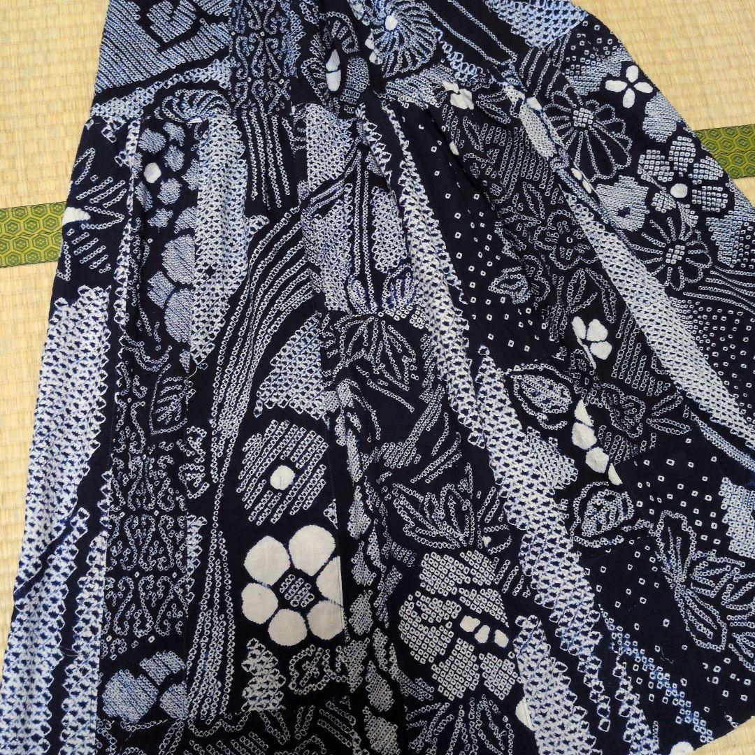 一点のみ　有松鳴海絞り浴衣　パッチワーク　リメイク　スカート　丈詰めOK