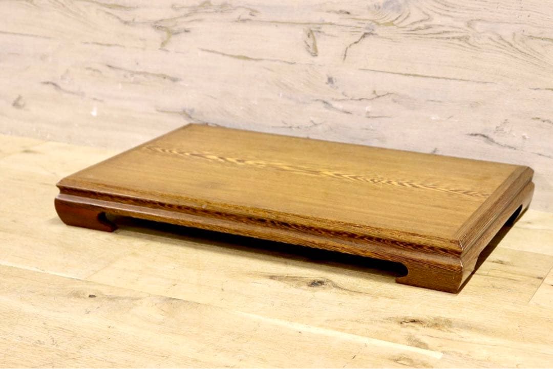 GMIH95B○鉄刀木 タガヤサン 花台 飾り台 床の間 和風 木製 唐木 盆