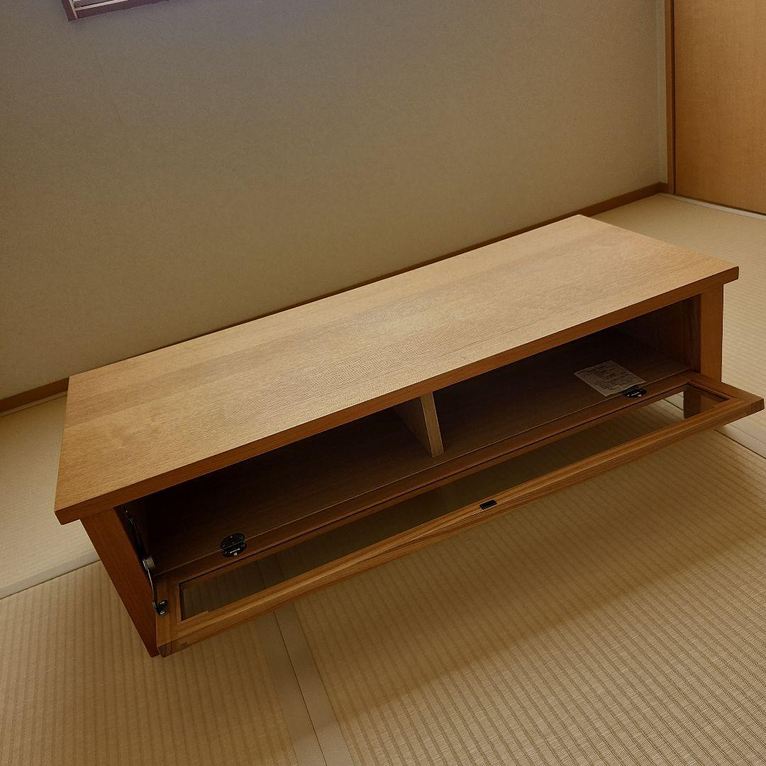 ミオ_プロフ要確認です　無印良品　テレビ台 ガラス扉付き　タモ材