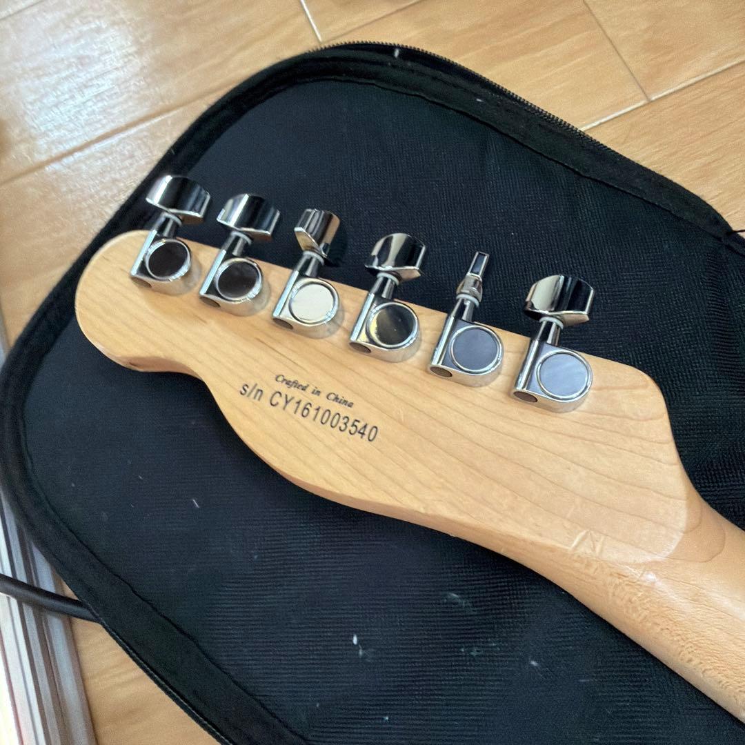 Squier 木目 テレキャスター バタースコッチ ソフトケース 付