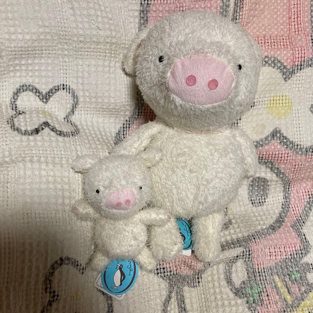 モンスイユ　プリエ　ブタ　ぬいぐるみ　M&Sサイズ 中古品　MAY BLUE