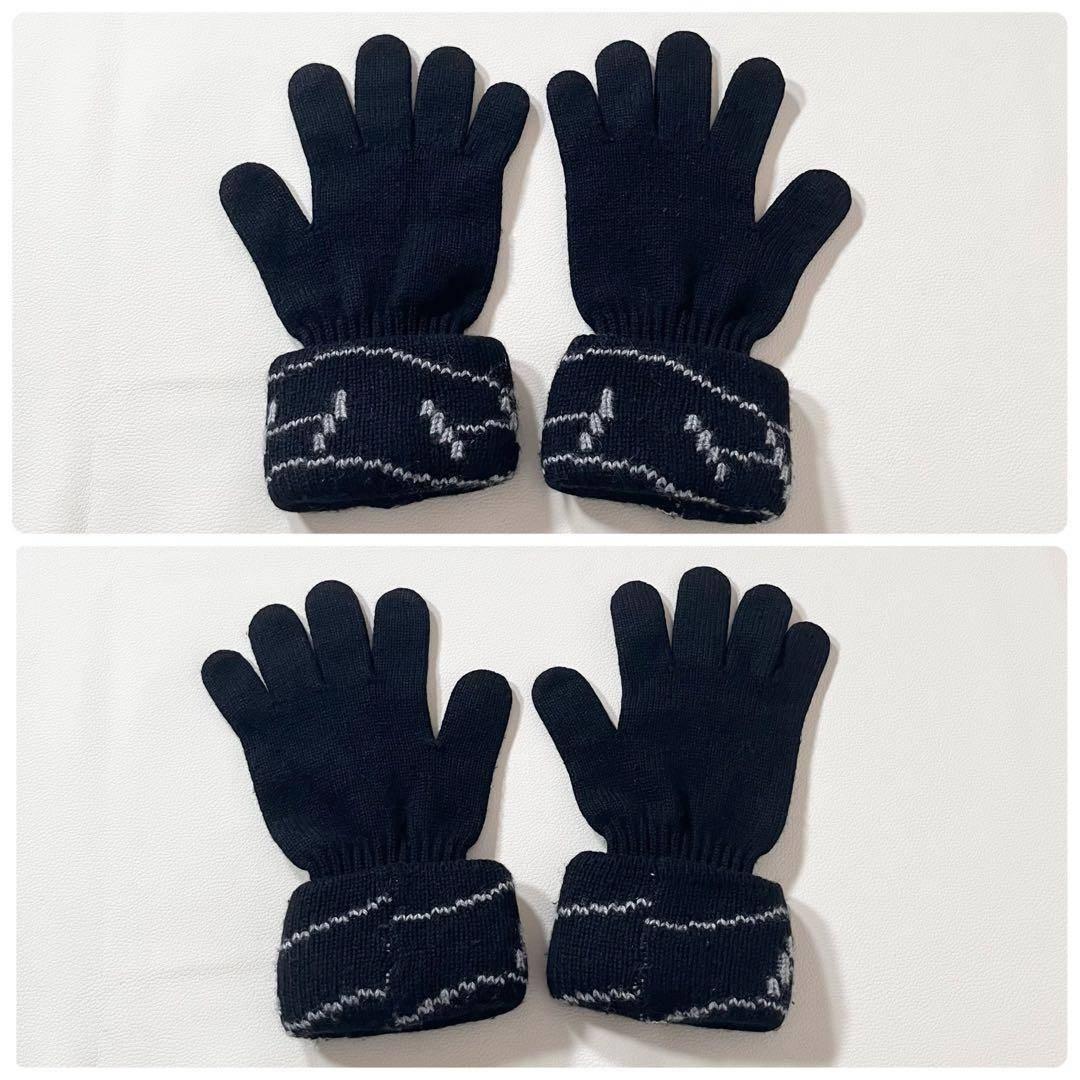 【美品】エルメス　カシミヤ100%ニット帽×手袋　2点セット　H柄　マルジェラ期