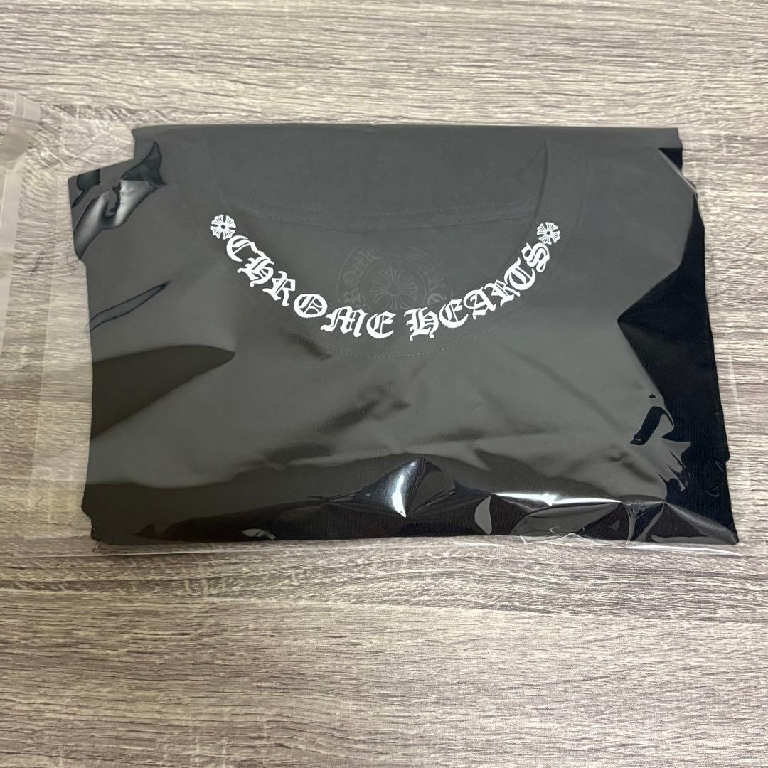 CHROME HEARTS ブラック ネックロゴTシャツ XL