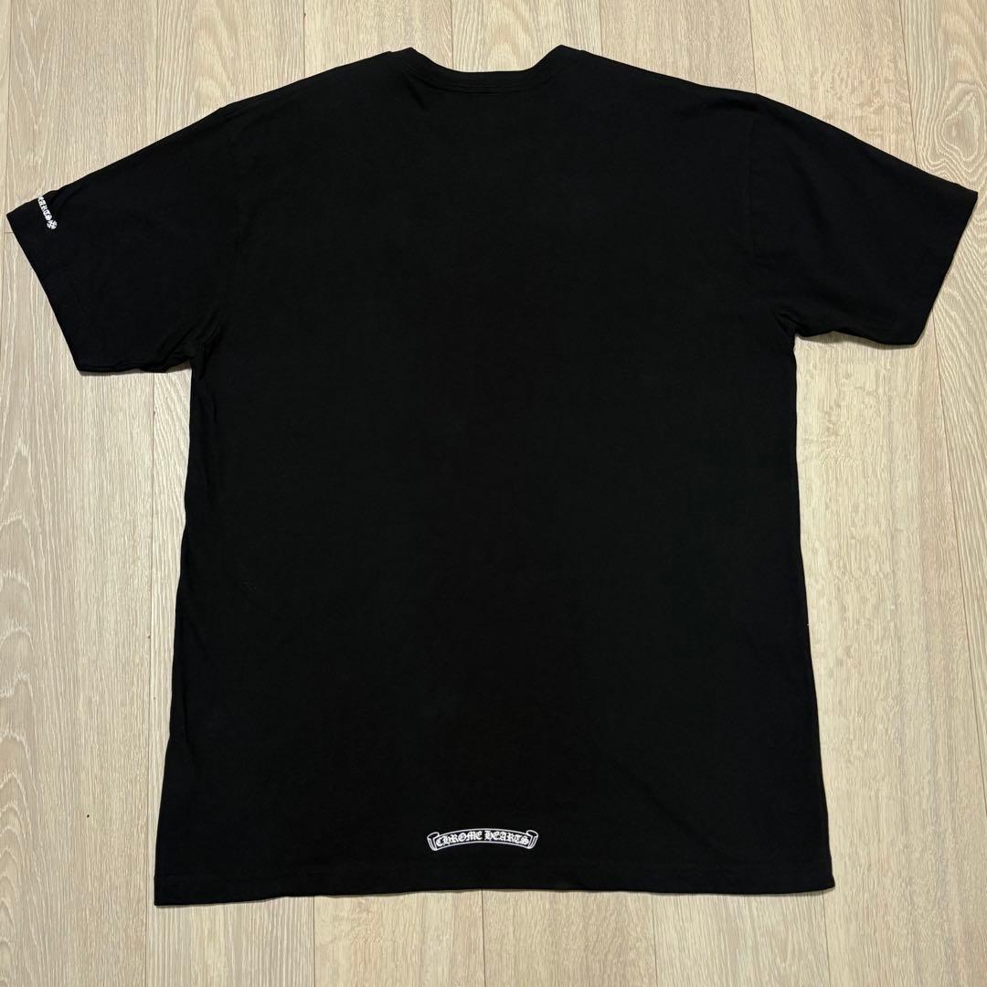 CHROME HEARTS ブラック ネックロゴTシャツ XL
