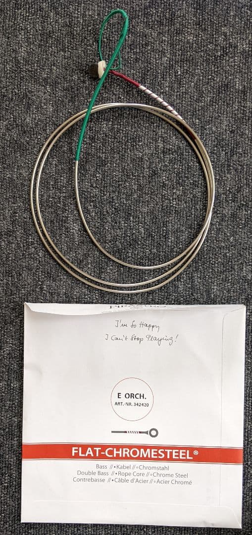 コントラバス弦　ピラストロ　フラットクロムスチール　５弦セット