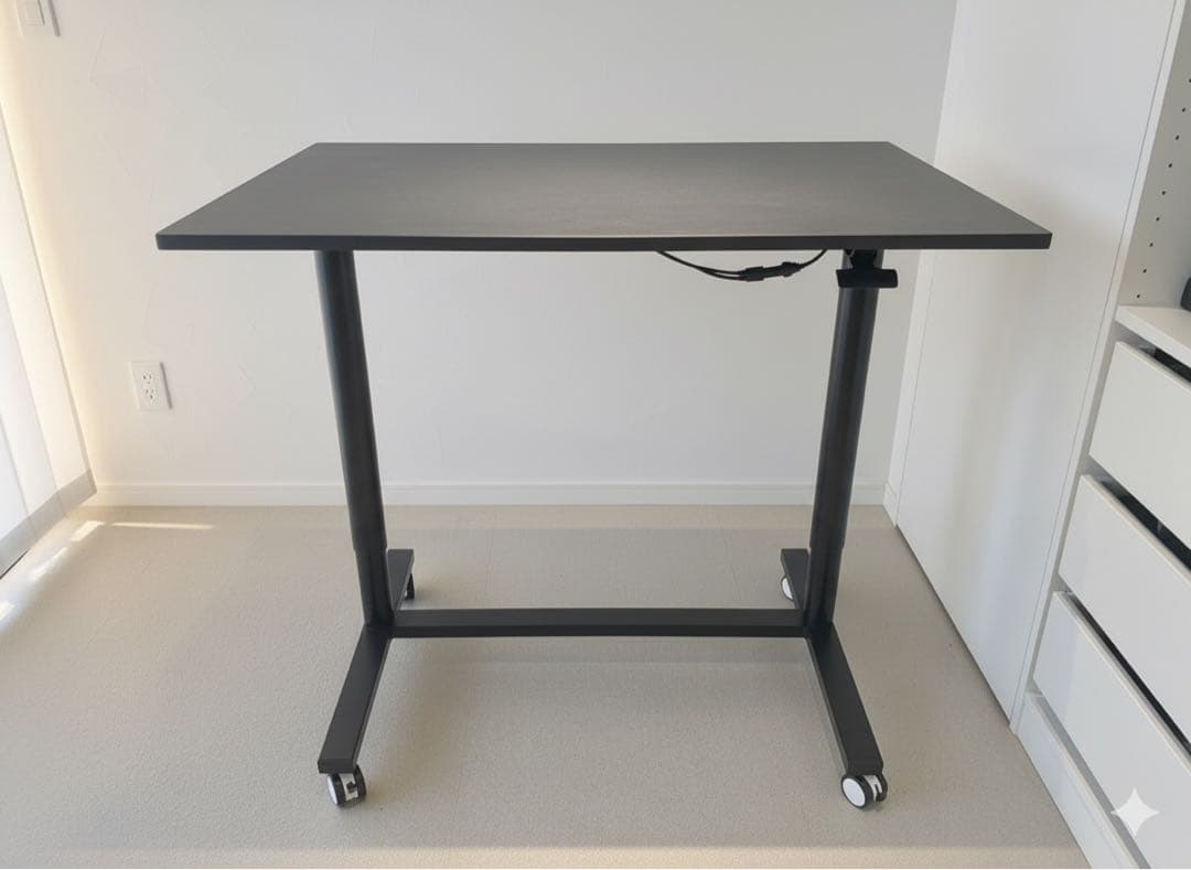 昇降式ブラックデスク幅