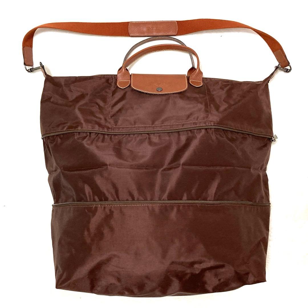 ロンシャン ルプリアージュ イクステンサブル ボストンバッグ 3way ブラウン