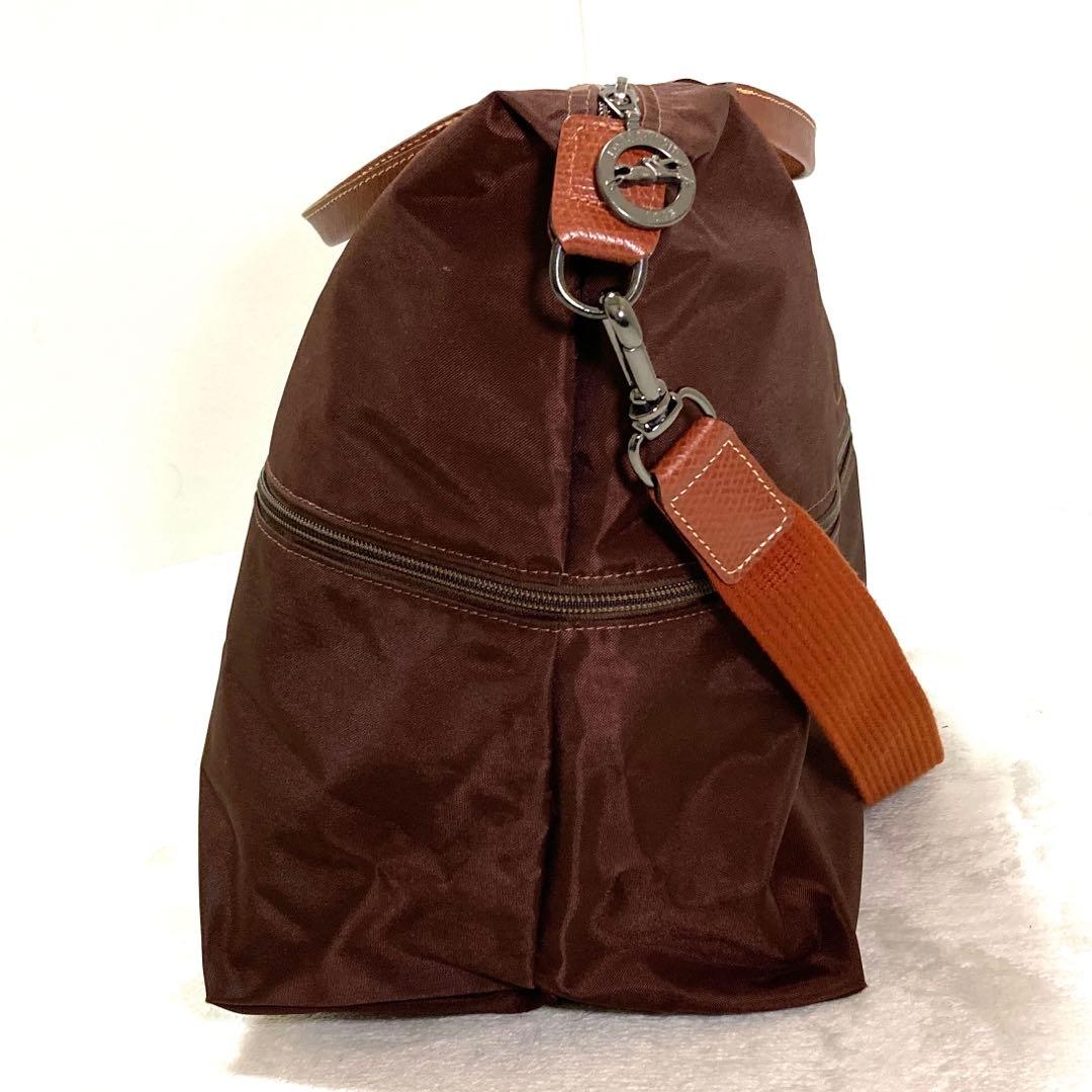 ロンシャン ルプリアージュ イクステンサブル ボストンバッグ 3way ブラウン