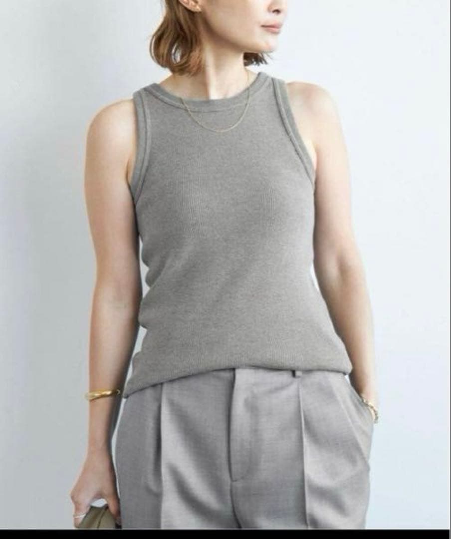 Deuxieme Classe LOREL RIB タンクトップ　グレー