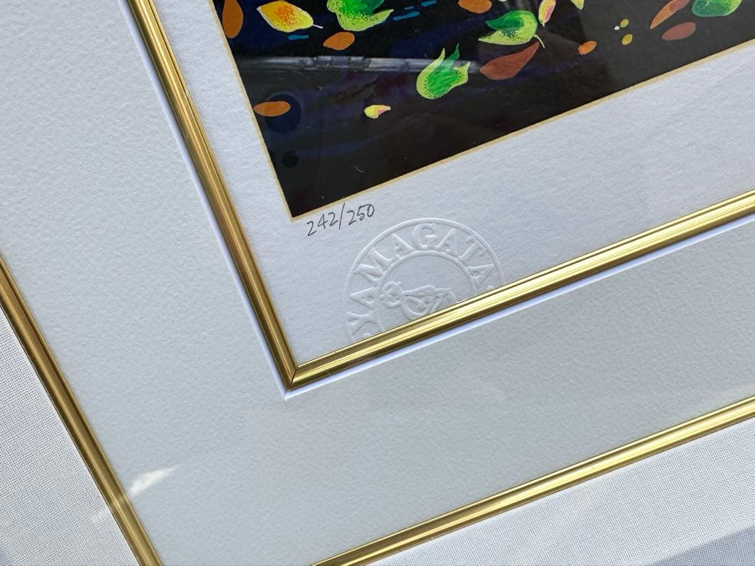 ヒロ・ヤマガタ　ローイング　シルクスクリーンアート作品証明書付