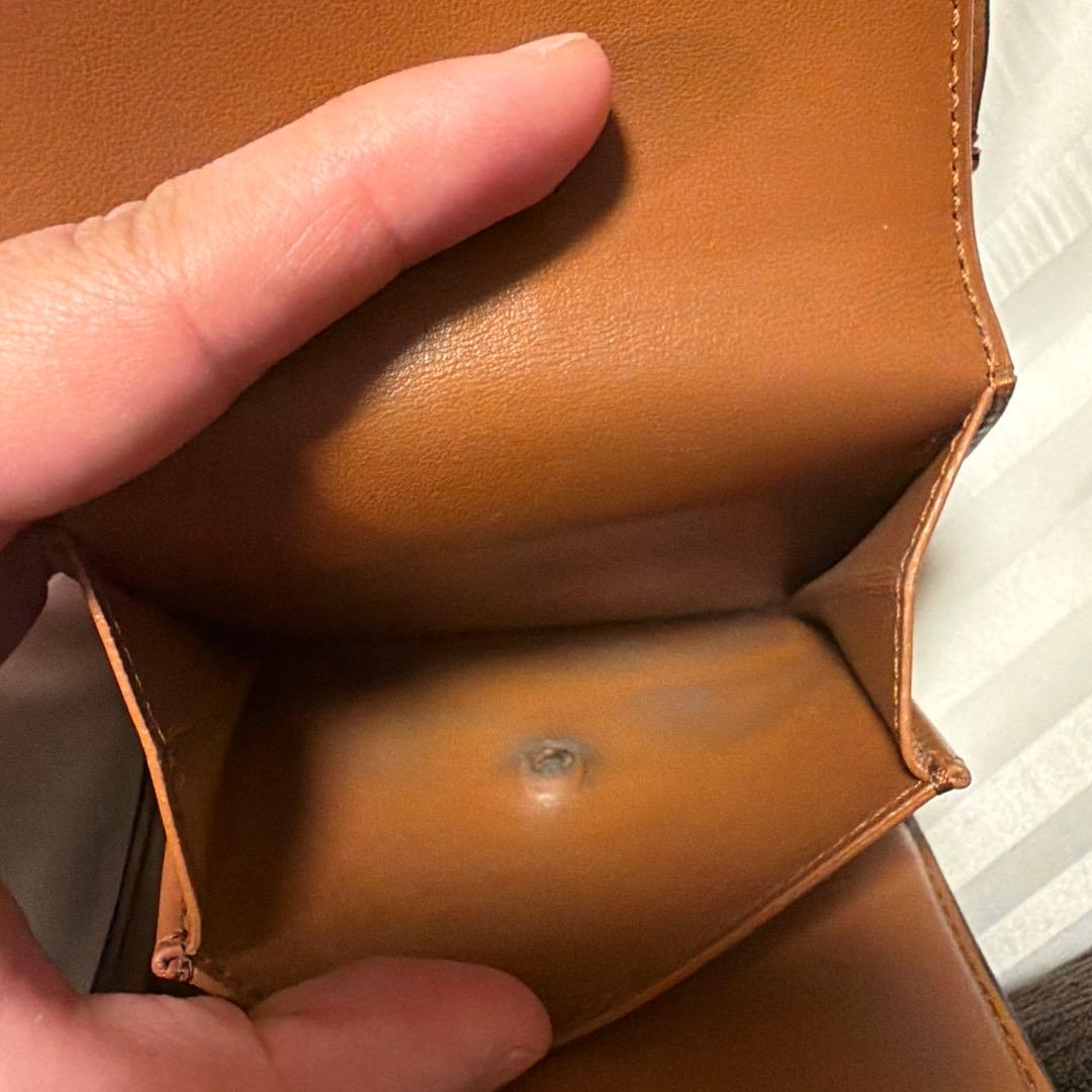 も*ぐ様 CELINE ブラウン折り財布 ゴールド金具