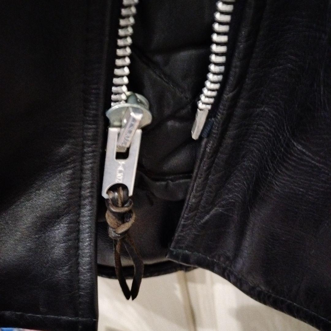 M*ム様 Schott ショット ポリスマン ジャケット レザー ブラック 42