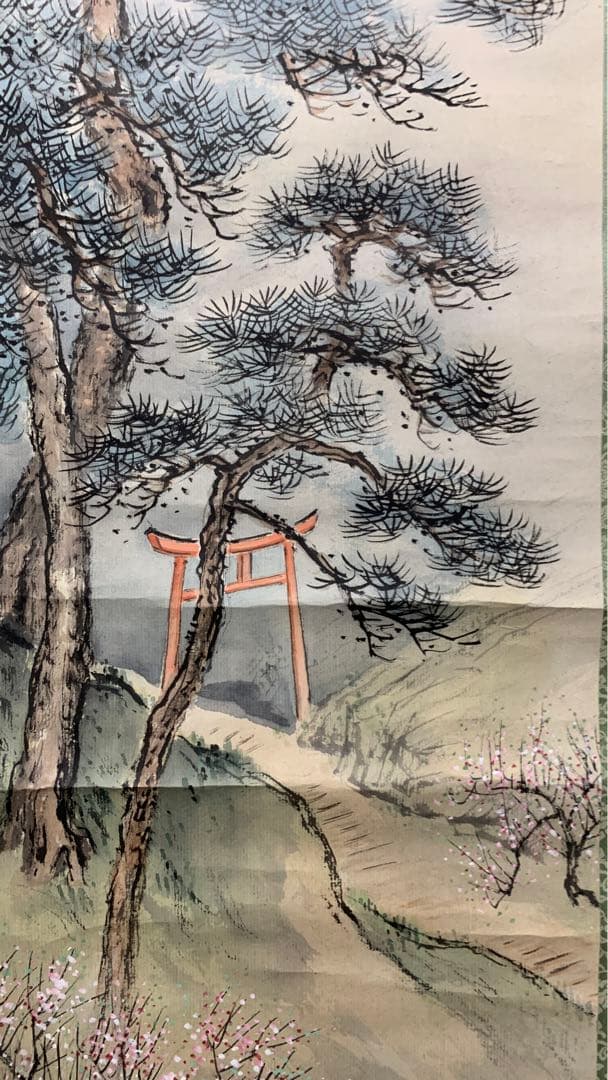 ②⑤ 水彩画　日本画掛軸　石塚 仙堂作　しづかせんどう（1890 - 1972)