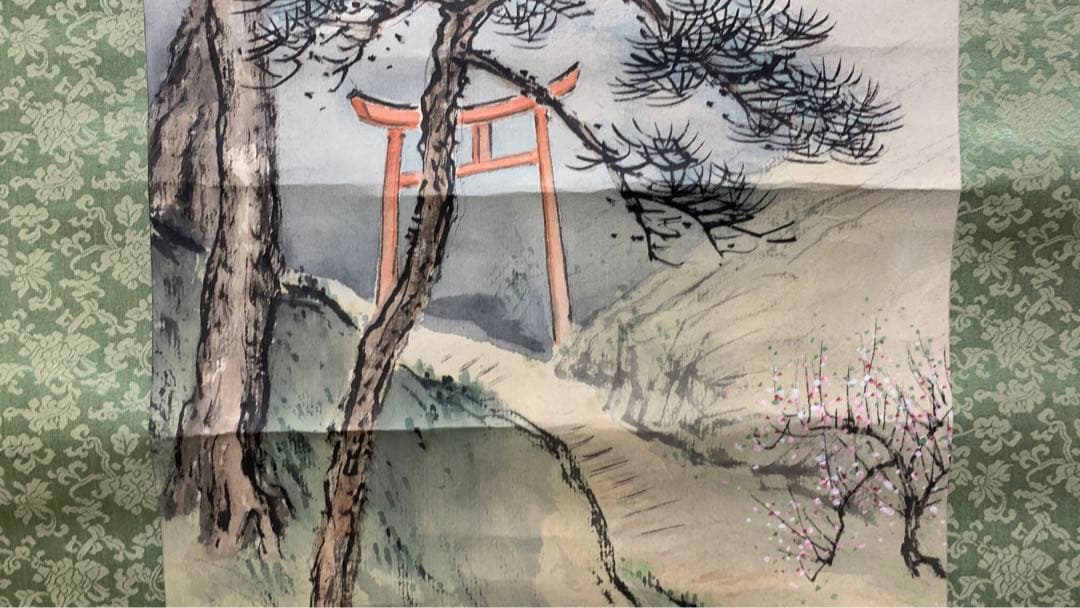 ②⑤ 水彩画　日本画掛軸　石塚 仙堂作　しづかせんどう（1890 - 1972)