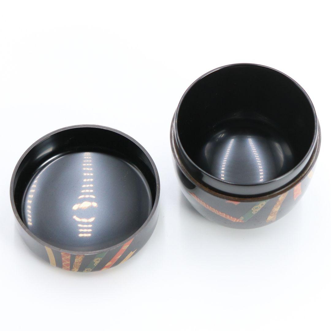 熊谷秀穂作 熨斗蒔絵中棗 共箱 茶道具　C45