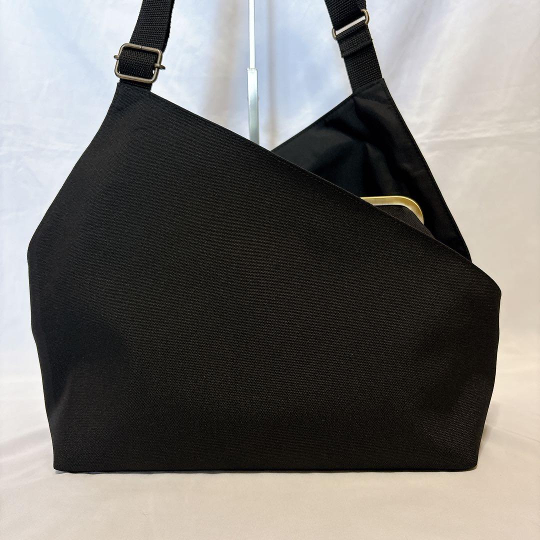 【美品】AYANOKOJI ブラック Sarei がま口 ショルダーバッグ