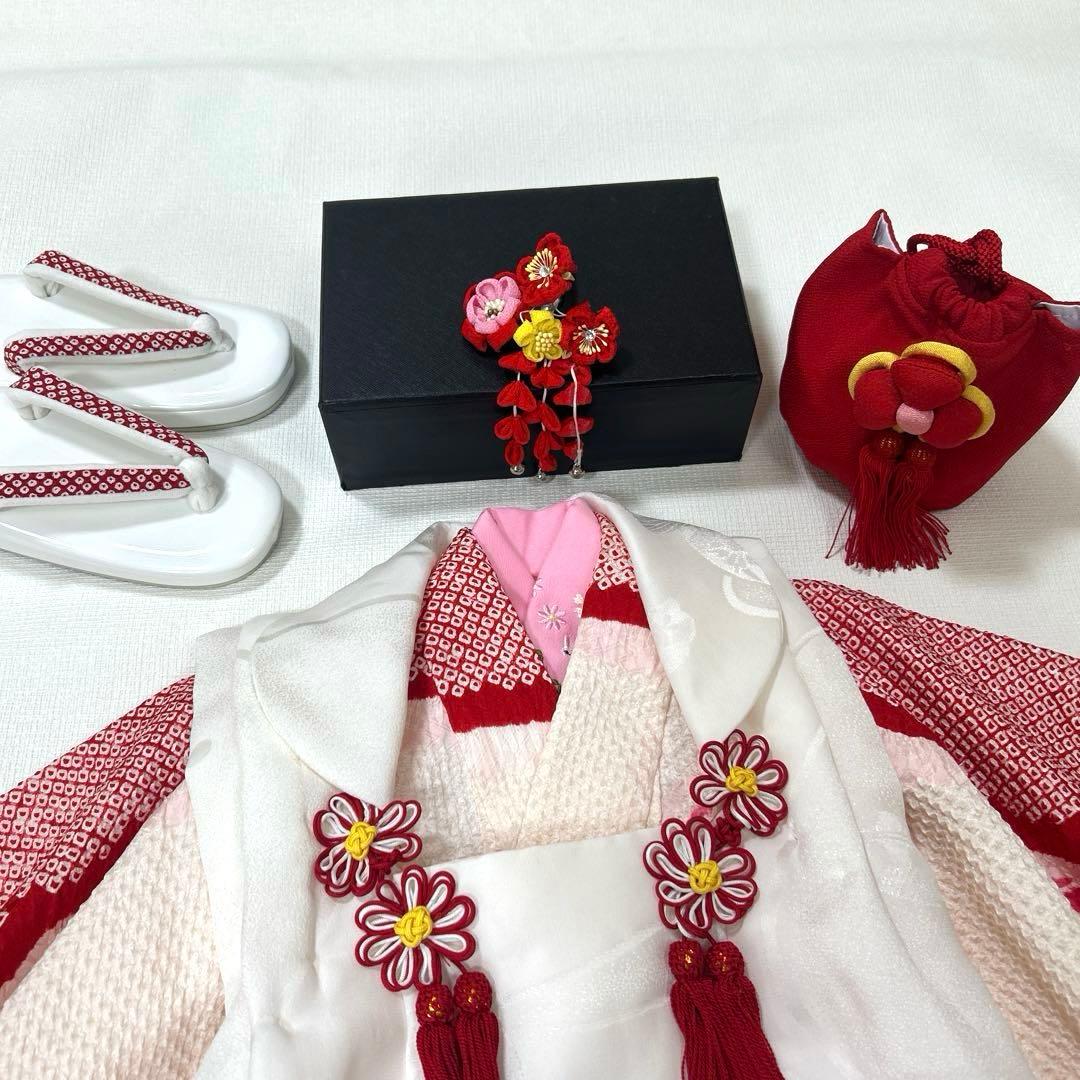 tsuki　No.94 七五三　3歳　　正絹被布セット　　本総絞り