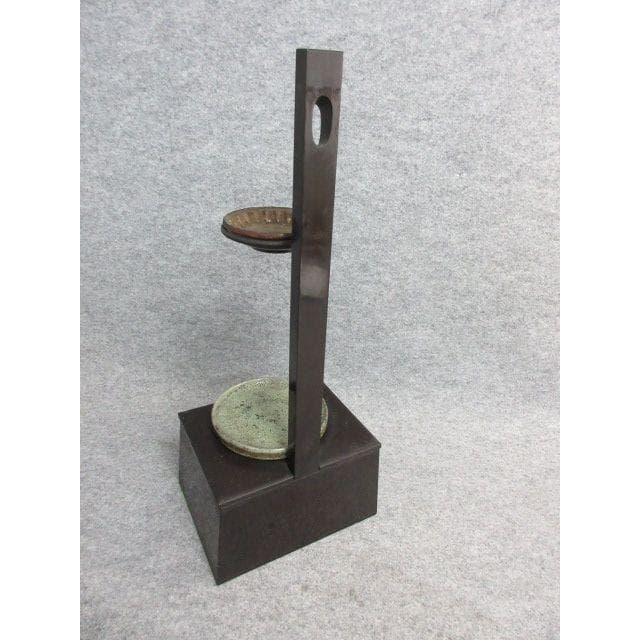 茶道具黒塗利休好短檠 [B26069]