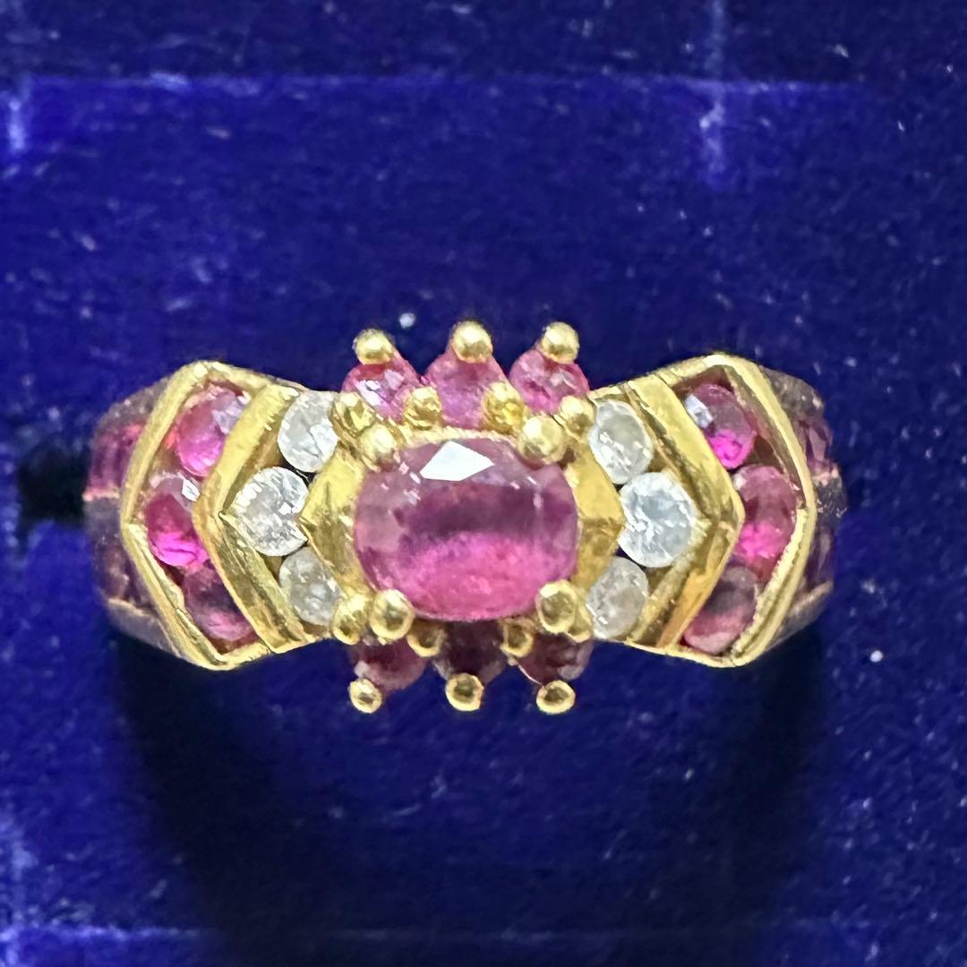 【購入ご検討の方は必ずコメントください】18kルビーリング 9号