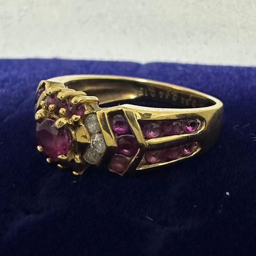 【購入ご検討の方は必ずコメントください】18kルビーリング 9号