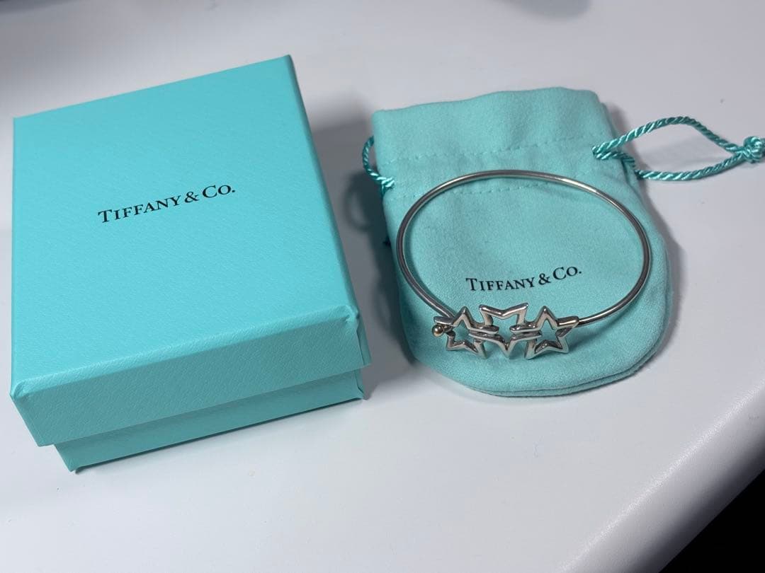 ティファニーバングル トリプルスター シルバー925/K18 シルバー×ゴールド