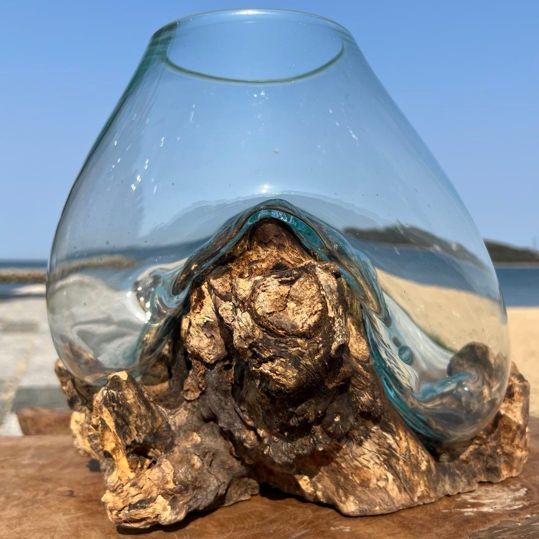 流木ガラス オブジェ超特大H 他４点セット花瓶 金魚鉢 水槽 テラリウム 観賞魚